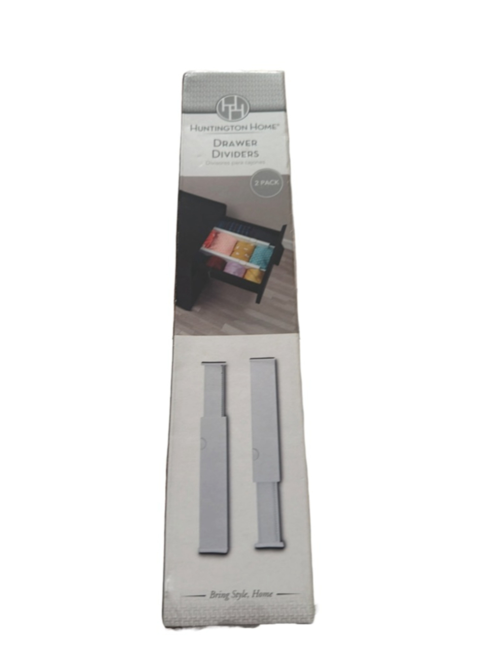 Huntington Home Drawer Dividers One Size White 2 pack